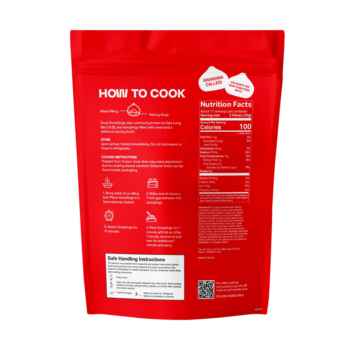 Mila Variety Pack - Xiao Long Bao Soup Dumplings - 50 Dumplings Per Bag, 3 Bags Total