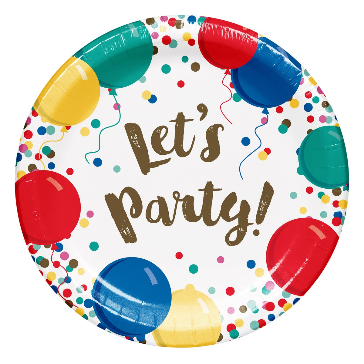 Artstyle Paper Plate & Napkin Bundle, Confetti Celebration, 200-count