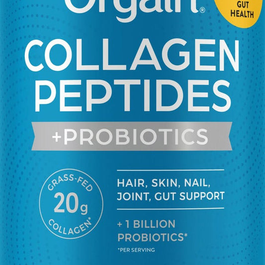 Orgain Collagen Peptides + Probiotics, Unflavored, 1.6 lbs