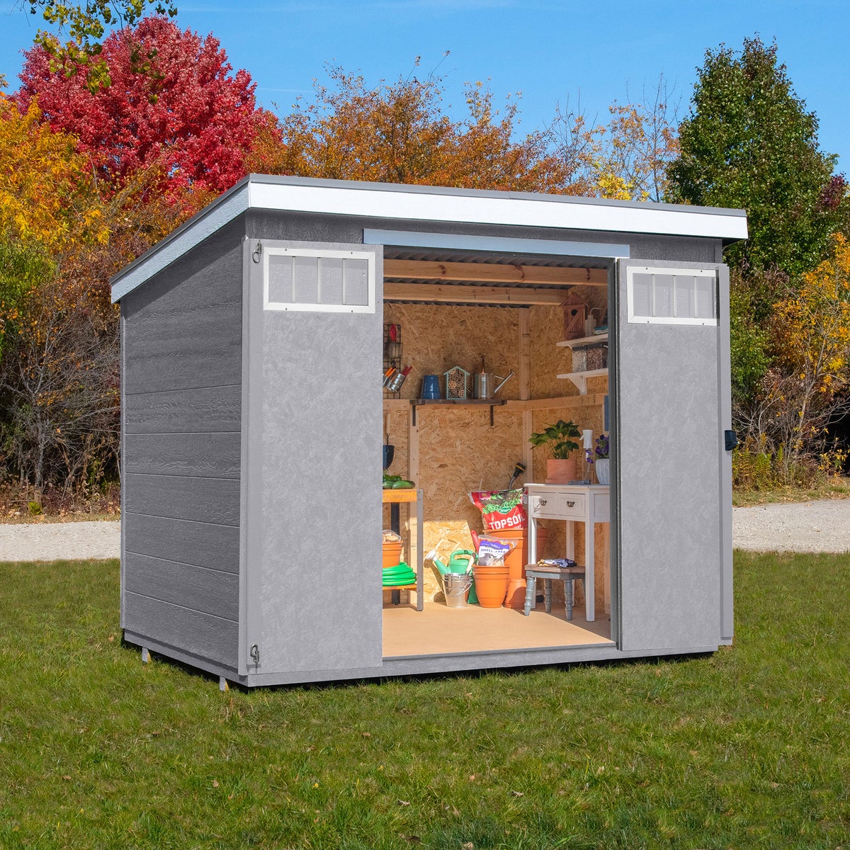 Yardline Melbourne 8' x 6' Wood Shed - Do It Yourself Assembly