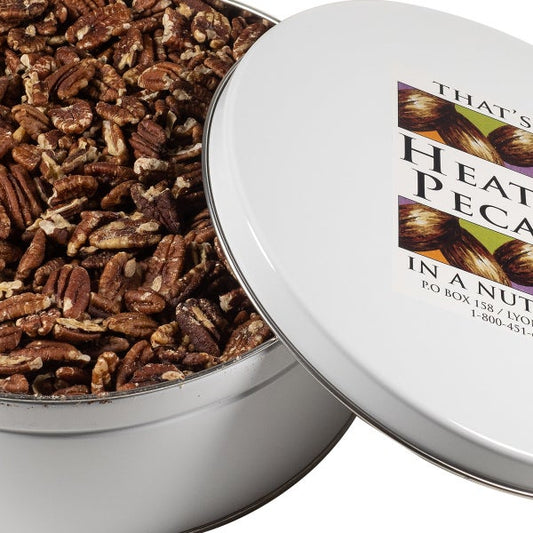 Heaton Pecans Roasted & Salted Pecans Tin 2.5 lbs