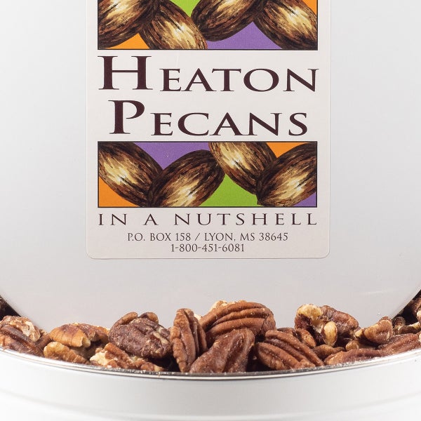 Heaton Pecans Roasted & Salted Pecans Tin 2.5 lbs