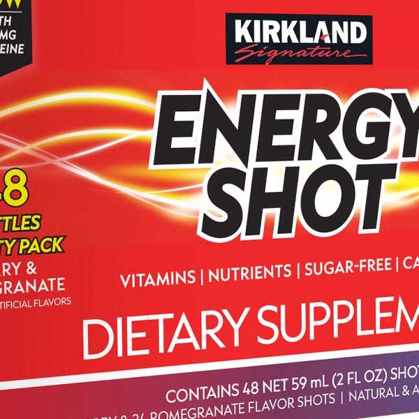 Kirkland Signature Energy Shot, 48 Bottles, 2 Ounces Each