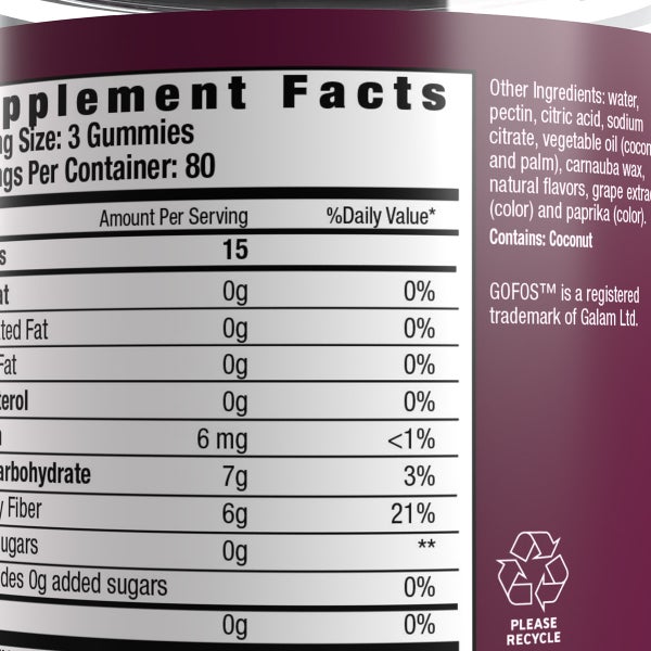 Country Farms Fiber Care Gummies, 240 Gummies