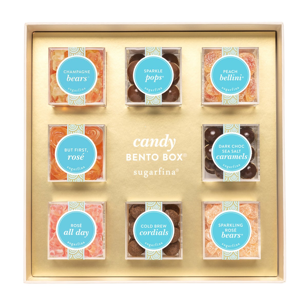Sugarfina Sweet & Sparkling Candy Bento Box, 8 Small Cubes