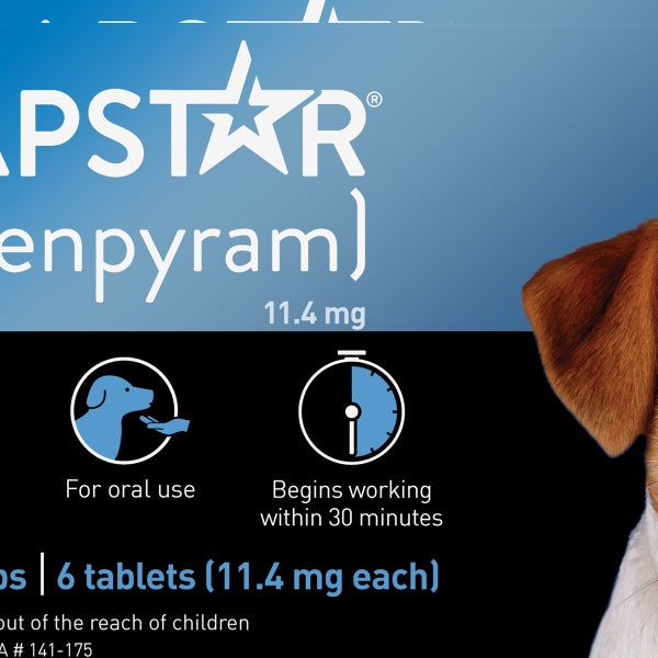 Capstar Oral Flea Tablets for Dogs 2-25 lbs, 6-count Tablets, 2-pack