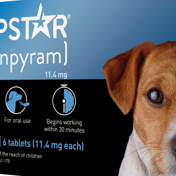 Capstar Oral Flea Tablets for Dogs 2-25 lbs, 6-count Tablets, 2-pack