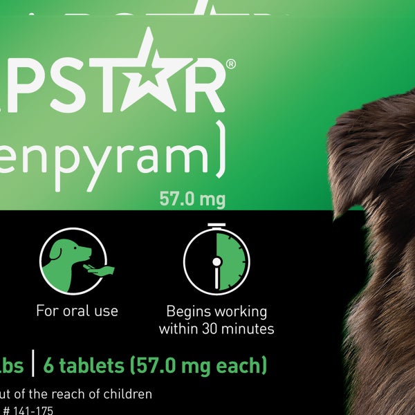 Capstar Oral Flea Tablets for Dogs Over 25 lbs, 6-count Tablets, 2-pack