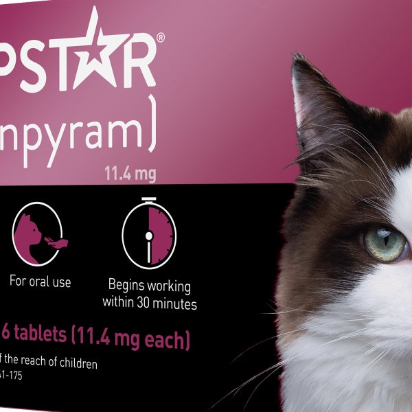 Capstar Oral Flea Tablets for Cats 2-25 lbs, 6-count Tablets, 2-pack