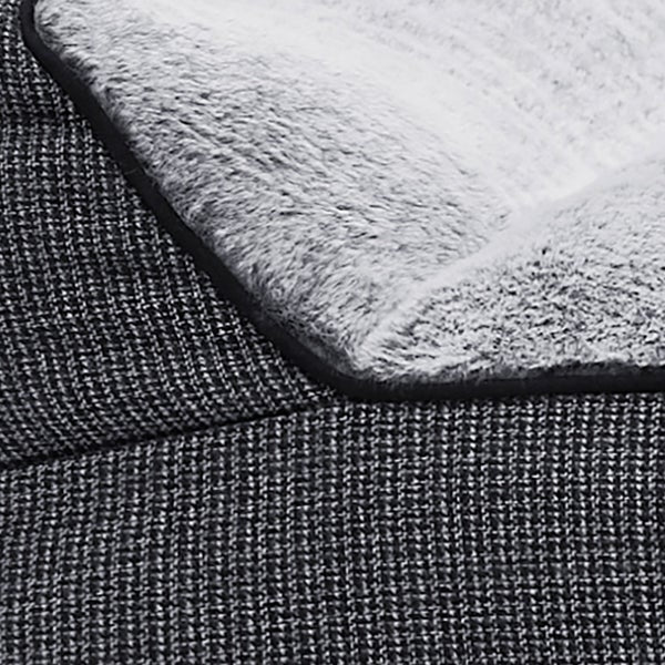 Kirkland Signature Rectangular Bolster 46" x 36" Pet Bed, Black and White Houndstooth
