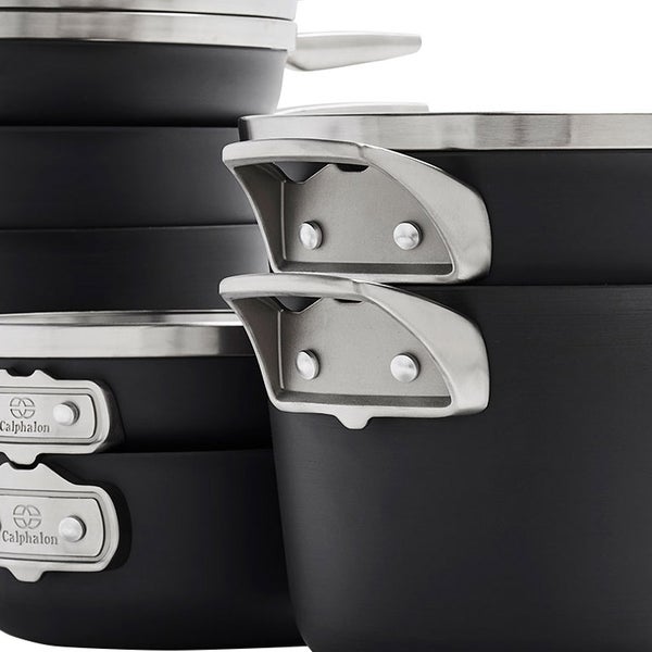 Calphalon Premier Non-Stick MineralShield 12-Piece Space-Saving Cookware Set