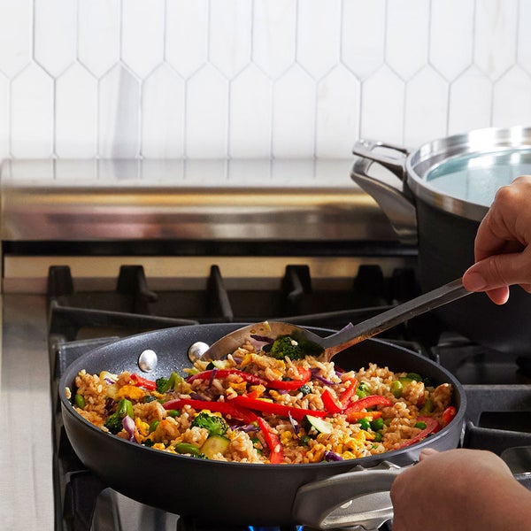 Calphalon Premier Non-Stick MineralShield 12-Piece Space-Saving Cookware Set