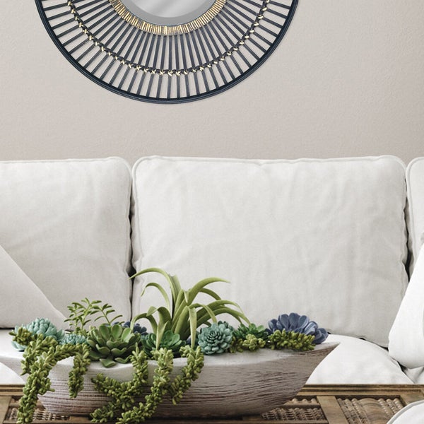 Mikasa Fenway 30" Round Bamboo Mirror