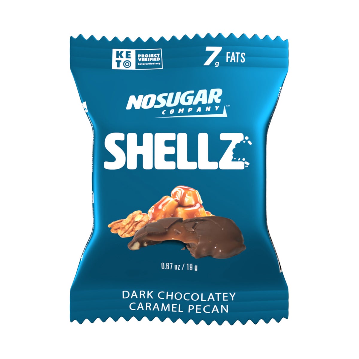 No Sugar Shellz Dark Chocolatey Caramel Pecan 25-count, 2-pack