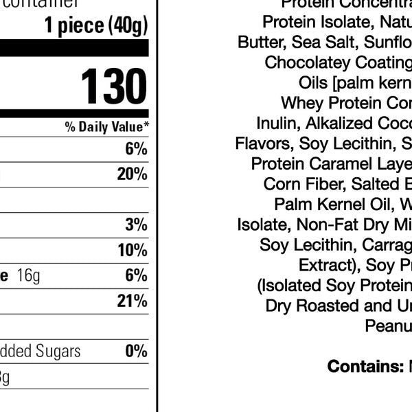 No Sugar METABAR Chocolate Caramel and Peanut Flavor 12-count, 2-pack
