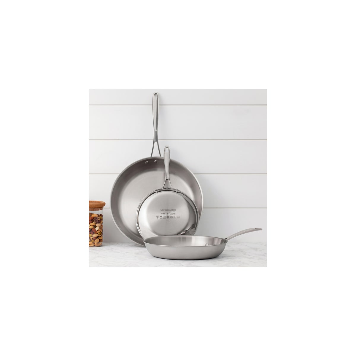 Calphalon 3-Piece Tri-Ply Clad Stainless Steel Skillet Set