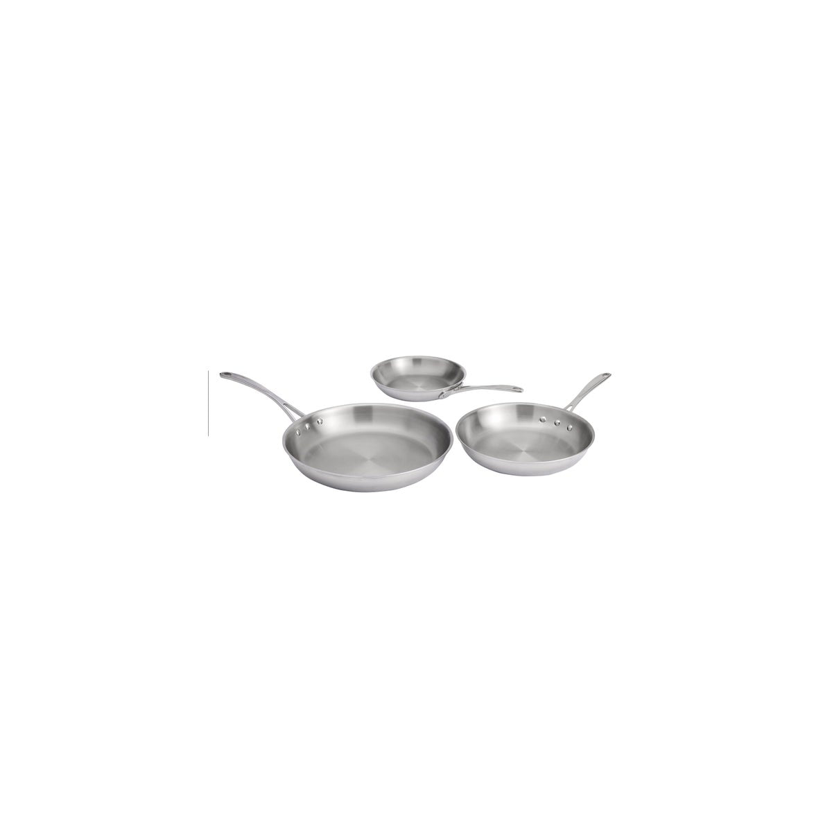 Calphalon 3-Piece Tri-Ply Clad Stainless Steel Skillet Set