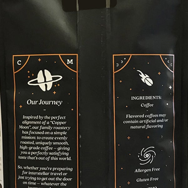 Copper Moon Costa Rica Blend, Medium Roast Whole Bean Coffee, 2 lb Bags, 2-Pack