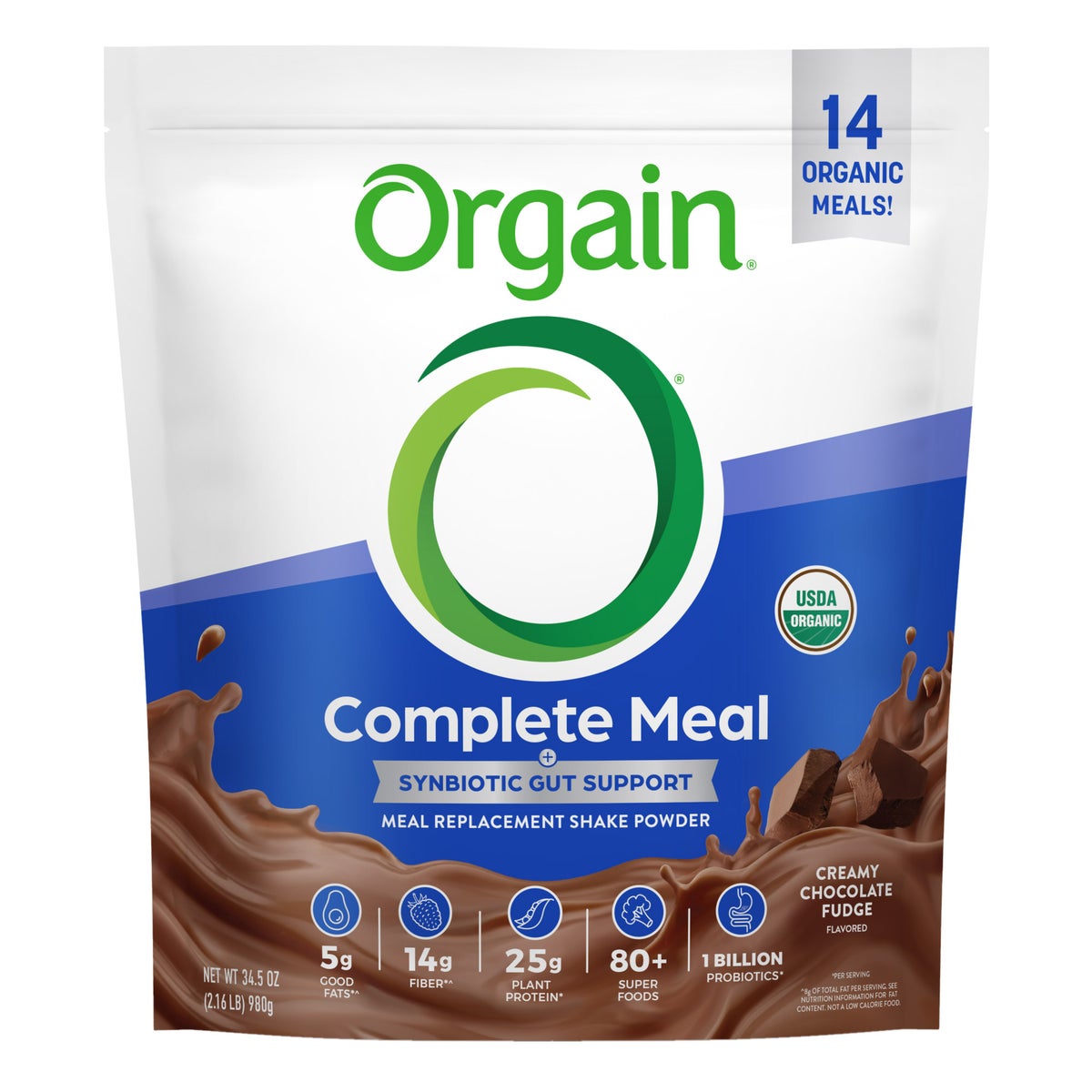 Orgain Complete Meal, Chocolate, 34.6 oz