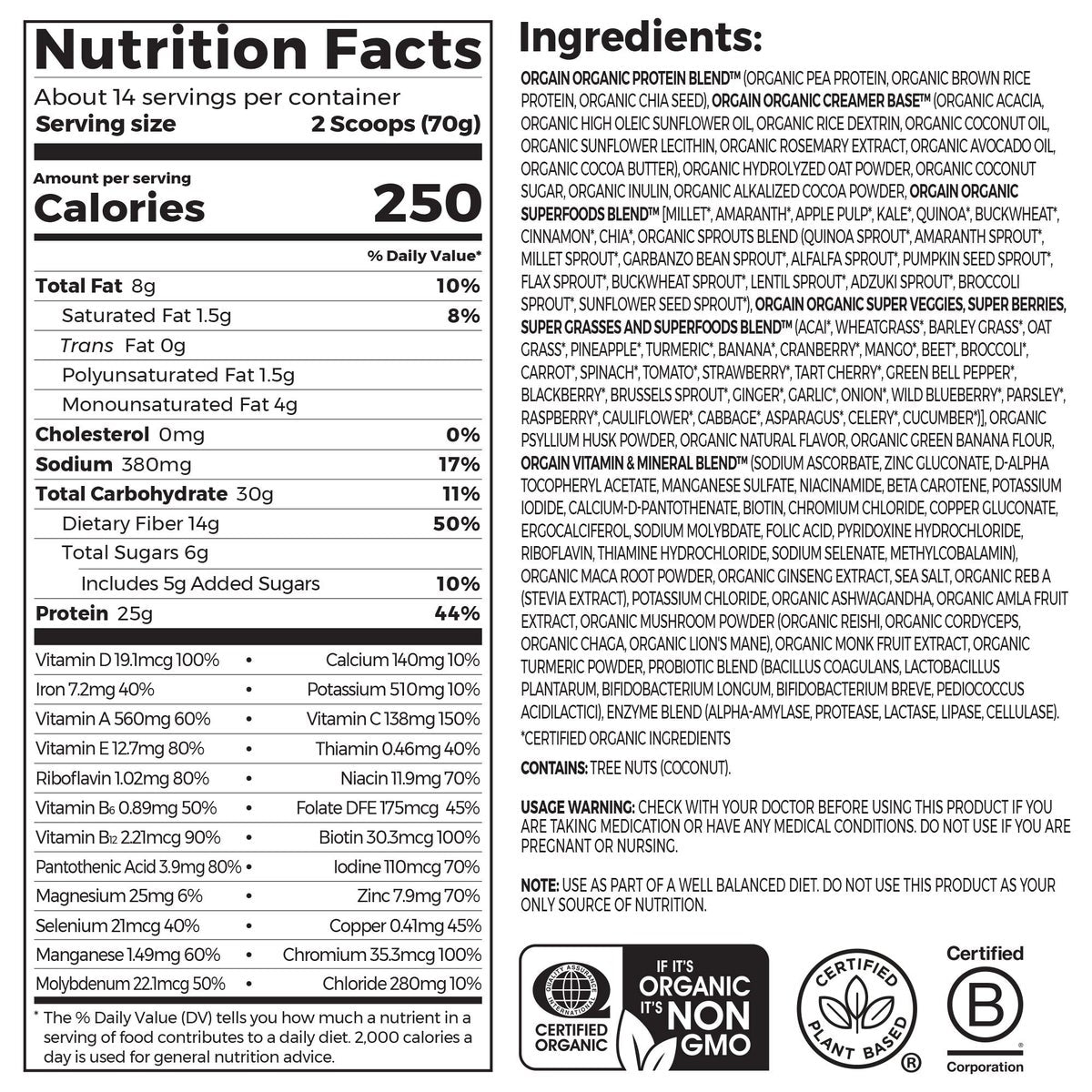 Orgain Complete Meal, Chocolate, 34.6 oz