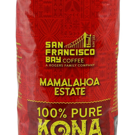 San Francisco Bay Mamalahoa Estate 100% Pure Kona Whole Bean Medium Roast Coffee 1 lb