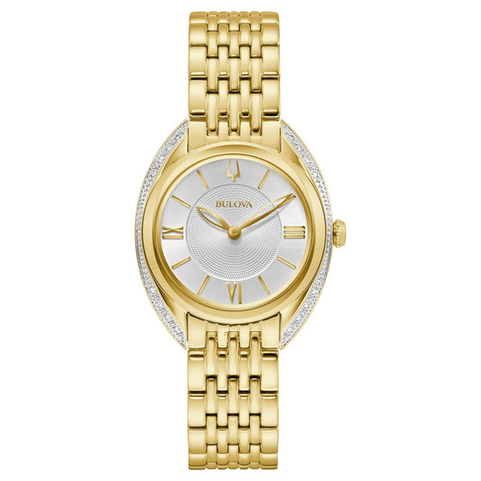 Bulova Classic Diamond Stainless Steel Quartz Ladies Watch