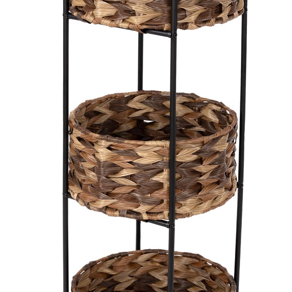 Seville Classics 3-Tier Storage Basket Tower