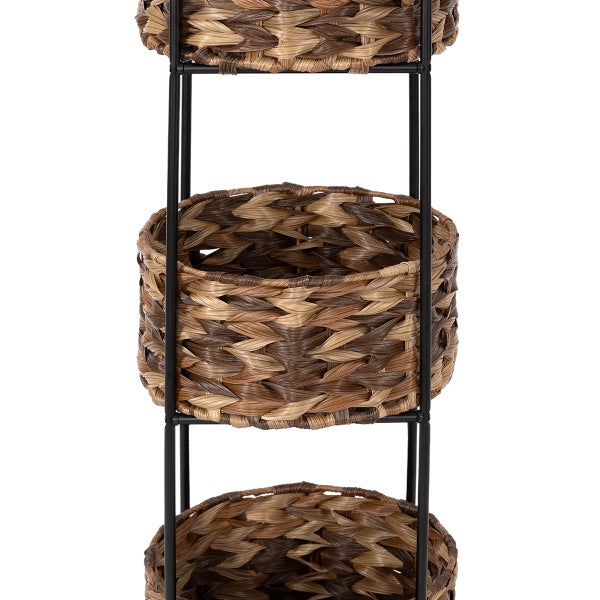 Seville Classics 3-Tier Storage Basket Tower