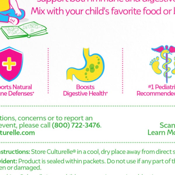 Culturelle Probiotic Kids Purely Probiotic Packets, 60 Packets