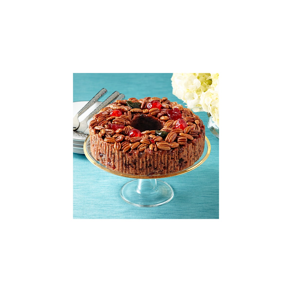 Collin Street Bakery’s Medium Sprinkle-Top DeLuxe Fruitcake, 2-pack