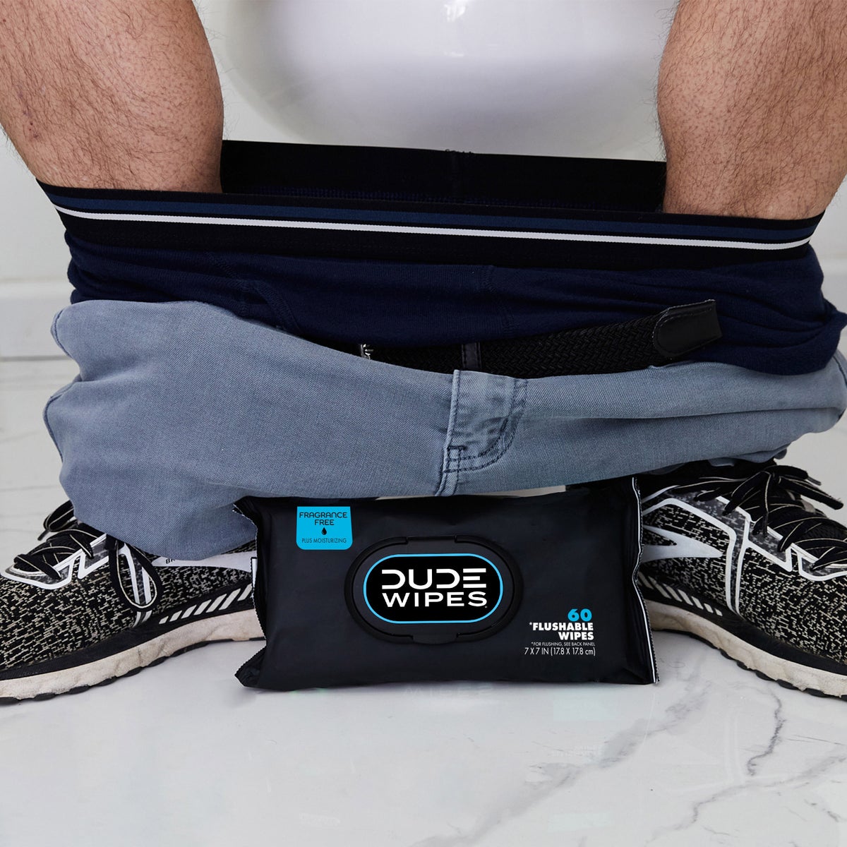 DUDE Wipes Fragrance-Free + Moisturizing XL Flushable Wipes, 480 Wipes