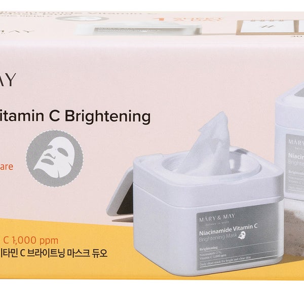 Mary&May Niacinamide Vitamin C Brightening Mask 13.5 oz, 2-pack