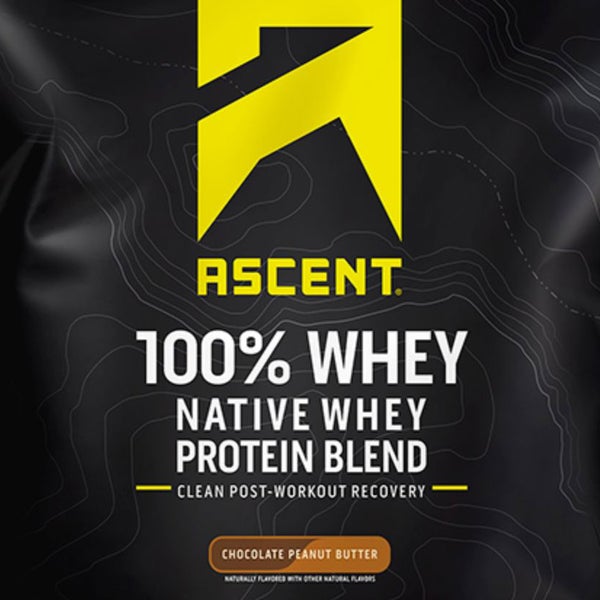 Ascent 100% Whey, Native Whey Protein Blend, Chocolate Peanut Butter, 4.25 lbs