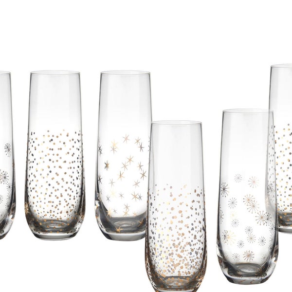 Mikasa Stemless Champagne Flutes, Set of 8