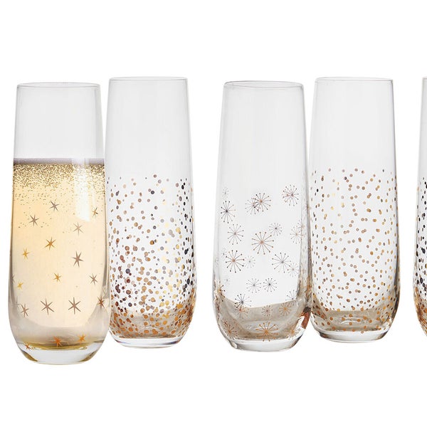 Mikasa Stemless Champagne Flutes, Set of 8