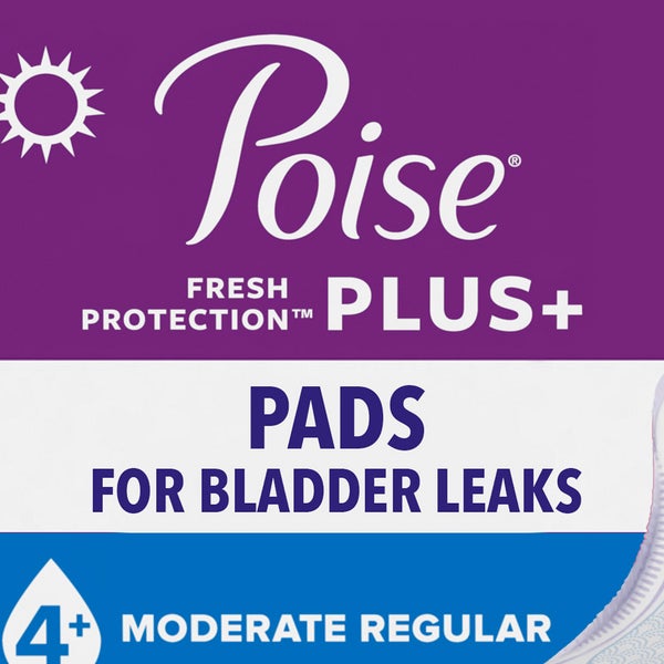 Poise Plus Incontinence Pads, Moderate Absorbency Regular, 204-count