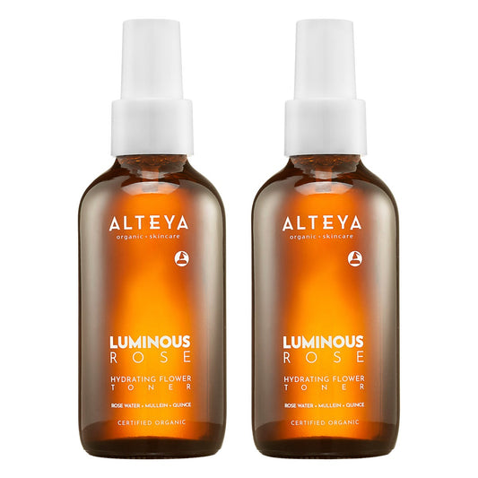 Alteya Luminous Rose Organic Hydrating Flower Toner, 8 fl oz, 2-pack