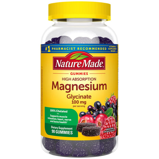 Nature Made Magnesium Glycinate 100 mg Gummies, 90 Count
