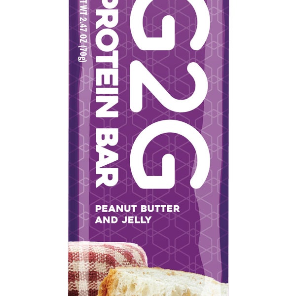 G2G 3-pack Peanut Butter & Jelly Protein Bars, 24-count