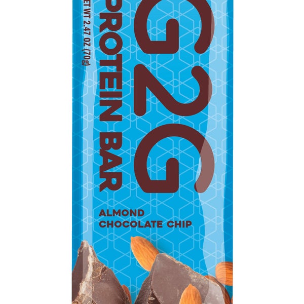G2G 3-pack Almond Chocolate Chip Protein Bars, 24-count