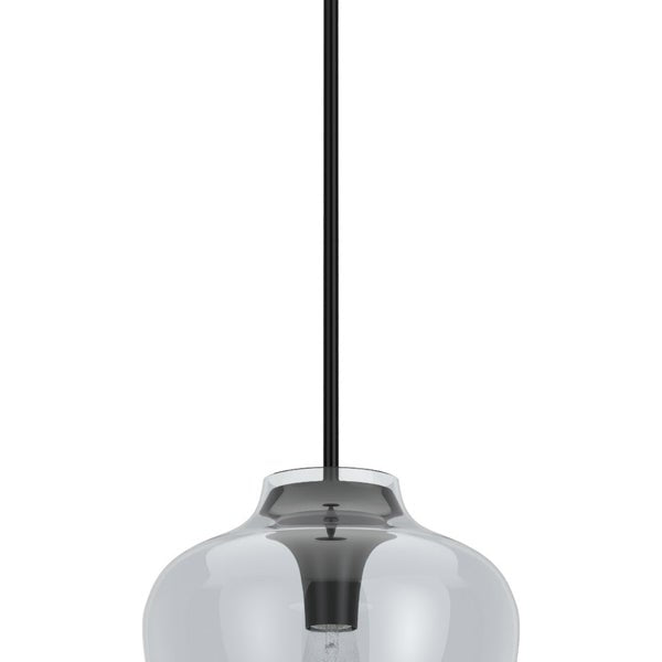 Hunter Vidria Matte Black with Smoked Glass 1 Light Pendant