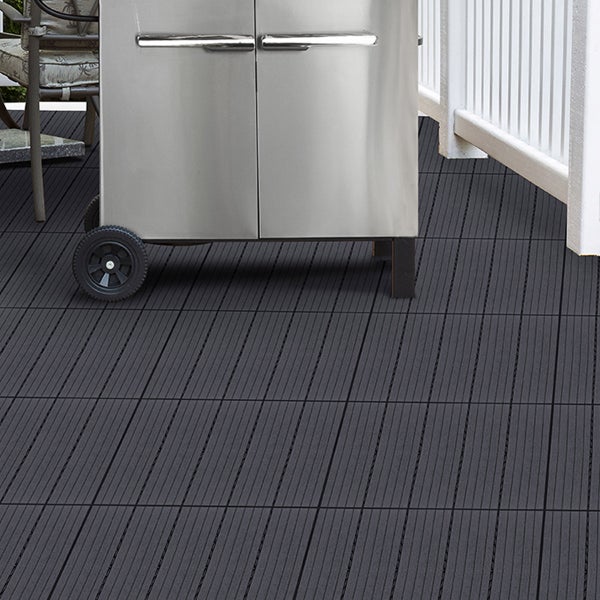 Cosmo Deck Tile, Slate 20-pack