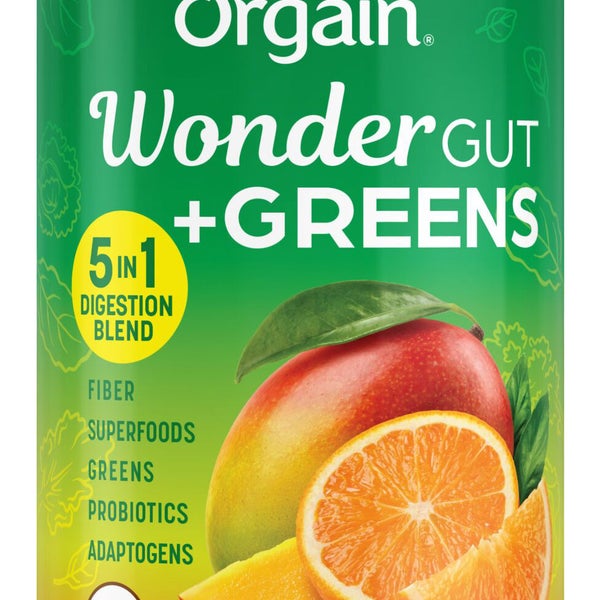 Orgain Organic Wonder Gut + Greens, Orange Mango, 8.46 oz