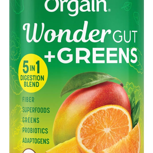 Orgain Organic Wonder Gut + Greens, Orange Mango, 8.46 oz