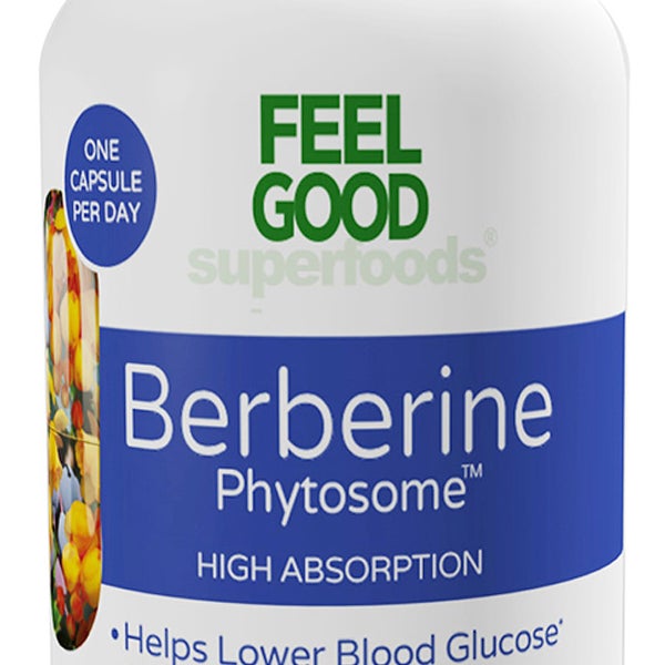 Feel Good Superfoods Berberine Phytosome High Absorption, 120 Vegan Capsules