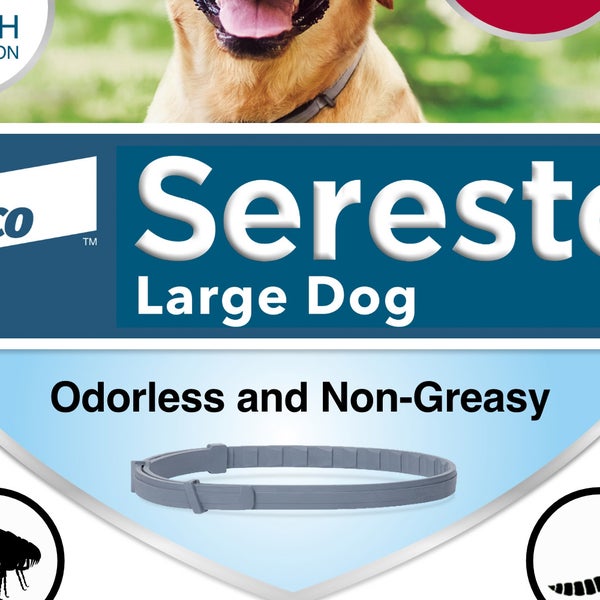 Seresto Flea and Tick Collar for Dogs over 18 lbs, 8 Month Prevention
