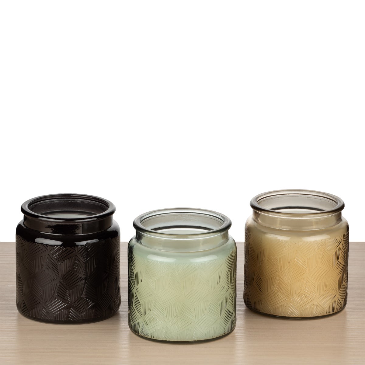 Bellevue Luxury Embossed Apothecary Candles, 14oz, 3-pack