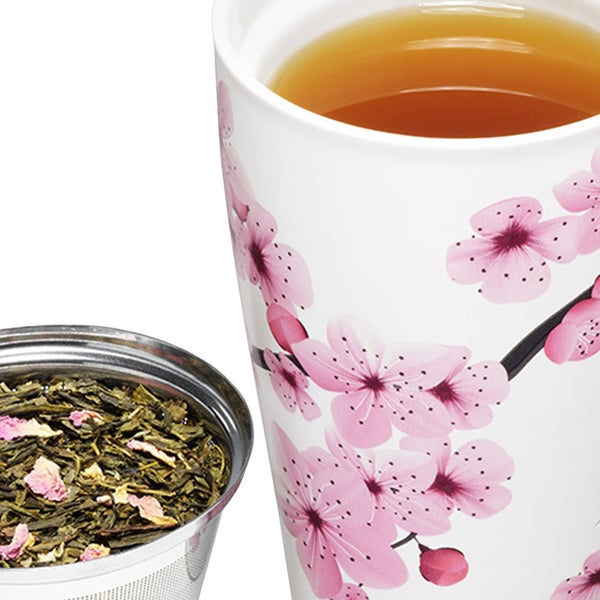 Tea Forte Hanami Bundle, 2 Loose Tea Canisters with 2 Infuser Baskets and 2 Kati Cups