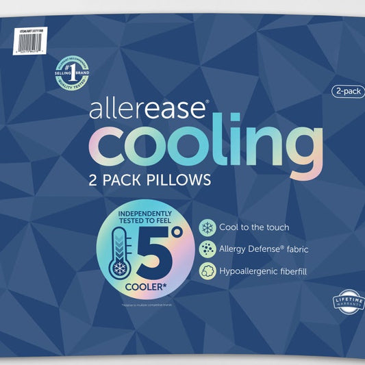 AllerEase Cooling Pillow, 2-pack
