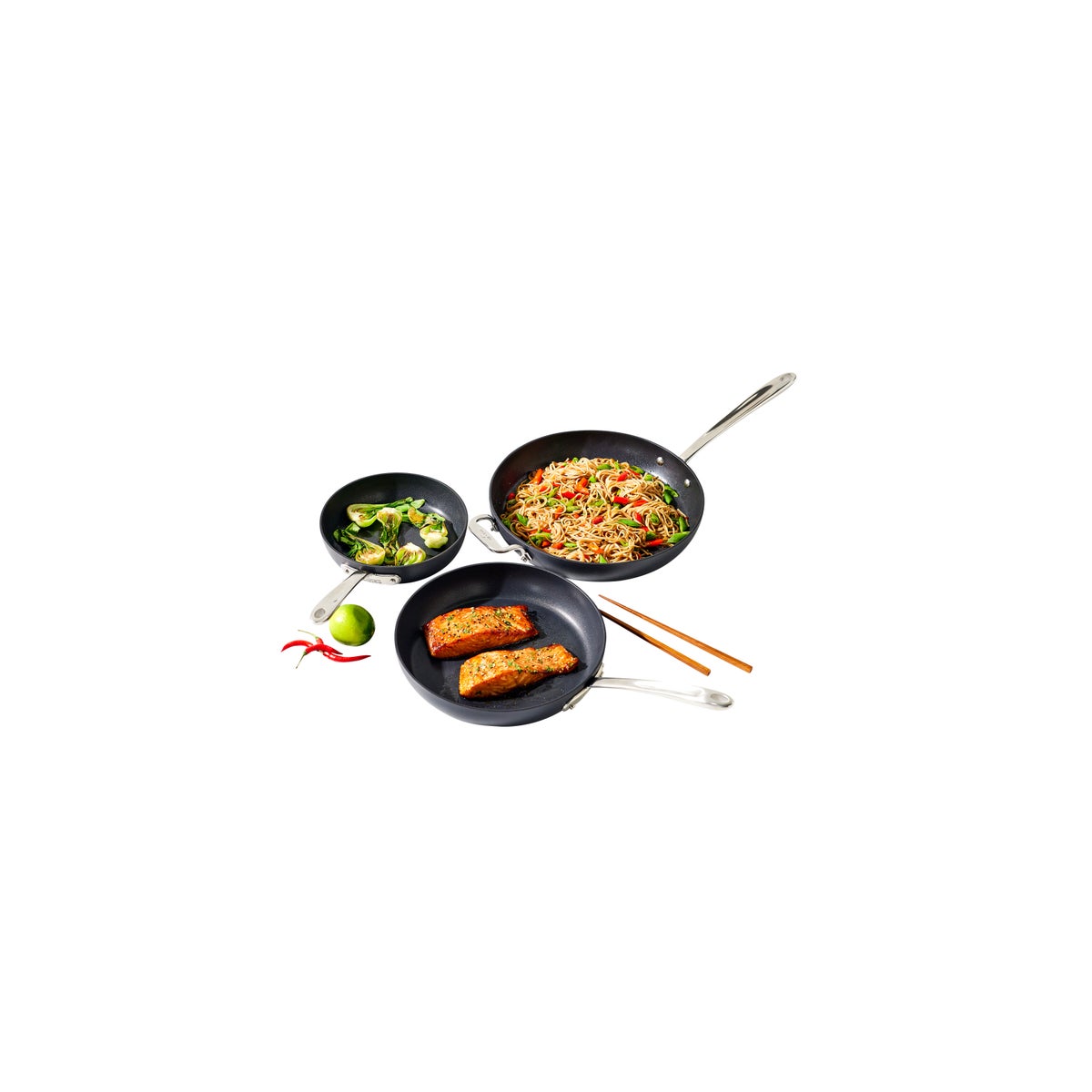 All-Clad Hard-Anodized Fry Pan 3-piece Set